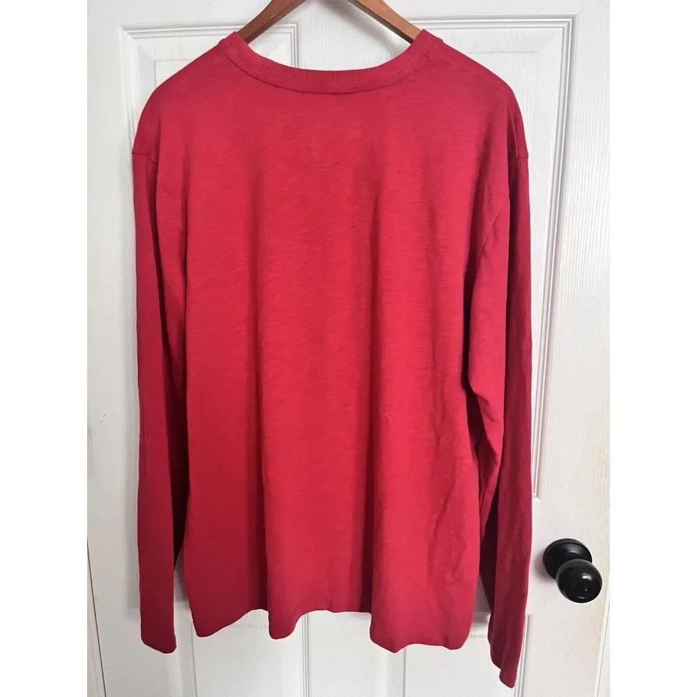 Disney Parks Walt‎ Disney World Long Sleeve Red T Shirt Mens L